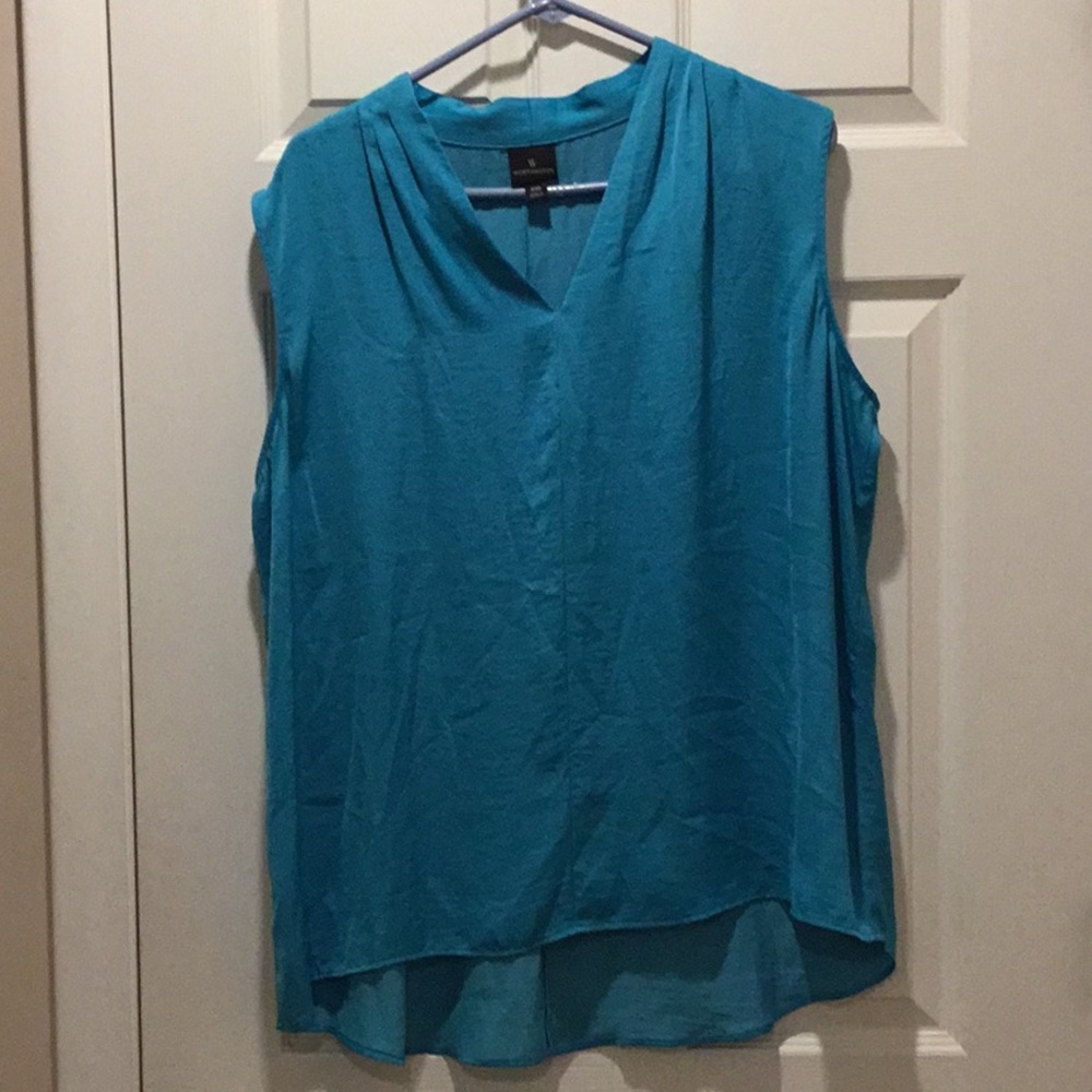Worthington Turquoise Short Sleeved Top, Size XXL